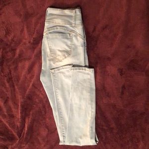 Butt, I love you, high-waisted blue skinny jeans